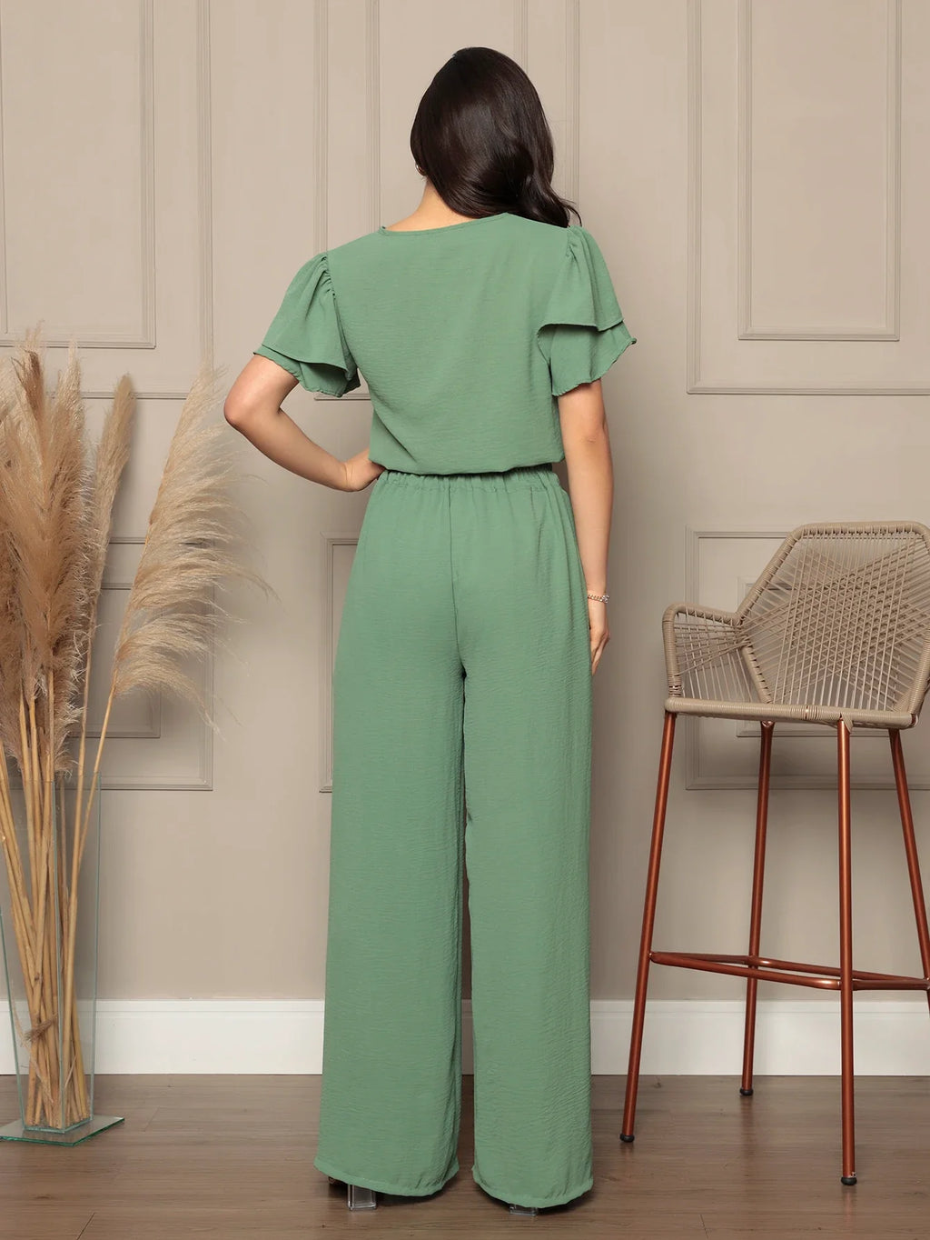 Conjunto Feminino Blusa e Calça Pantalona