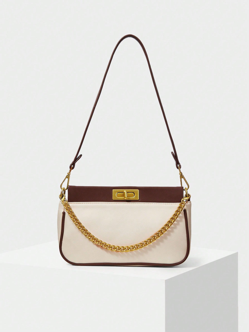 Bolsa de Ombro Feminina Pequena com Corrente