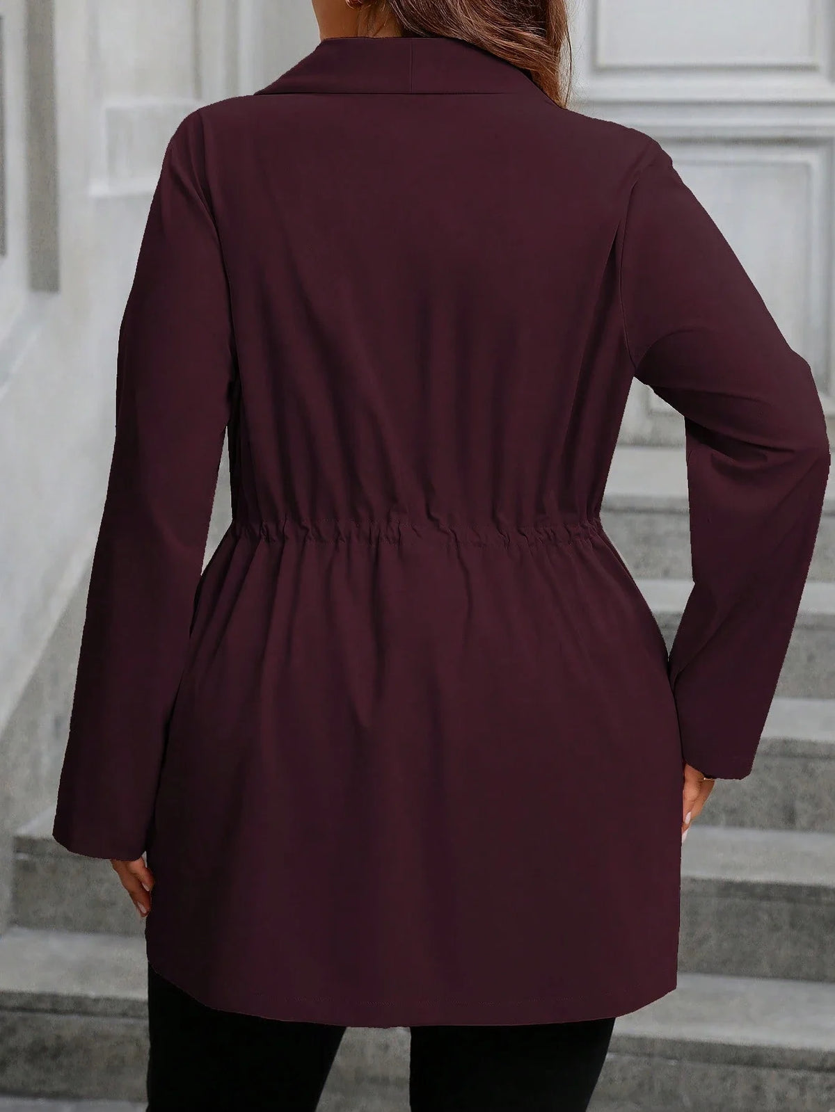 Parka Feminina Plus Size Acinturada Ajustável