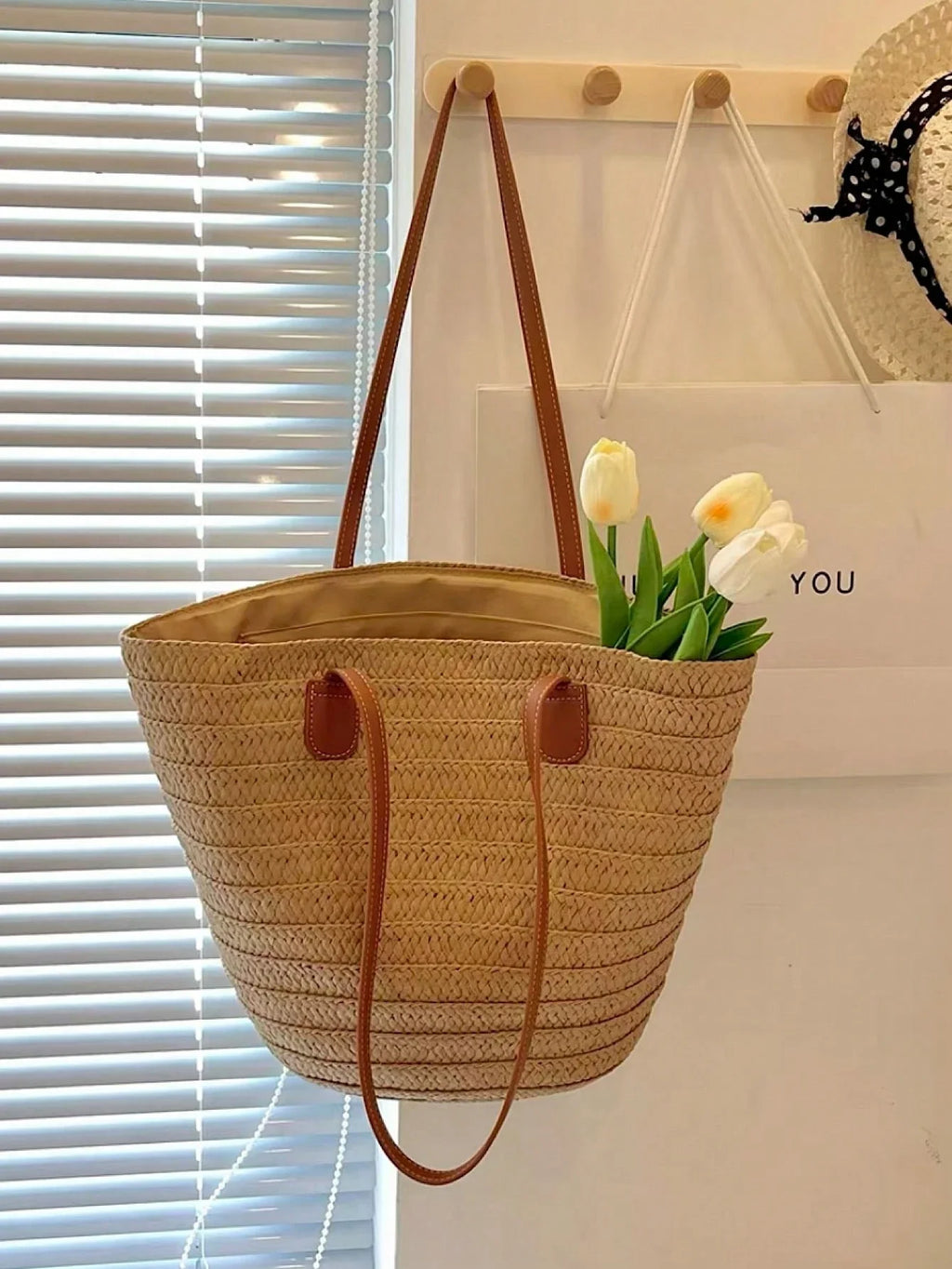 Bolsa de Praia Grande Forrada com Zíper