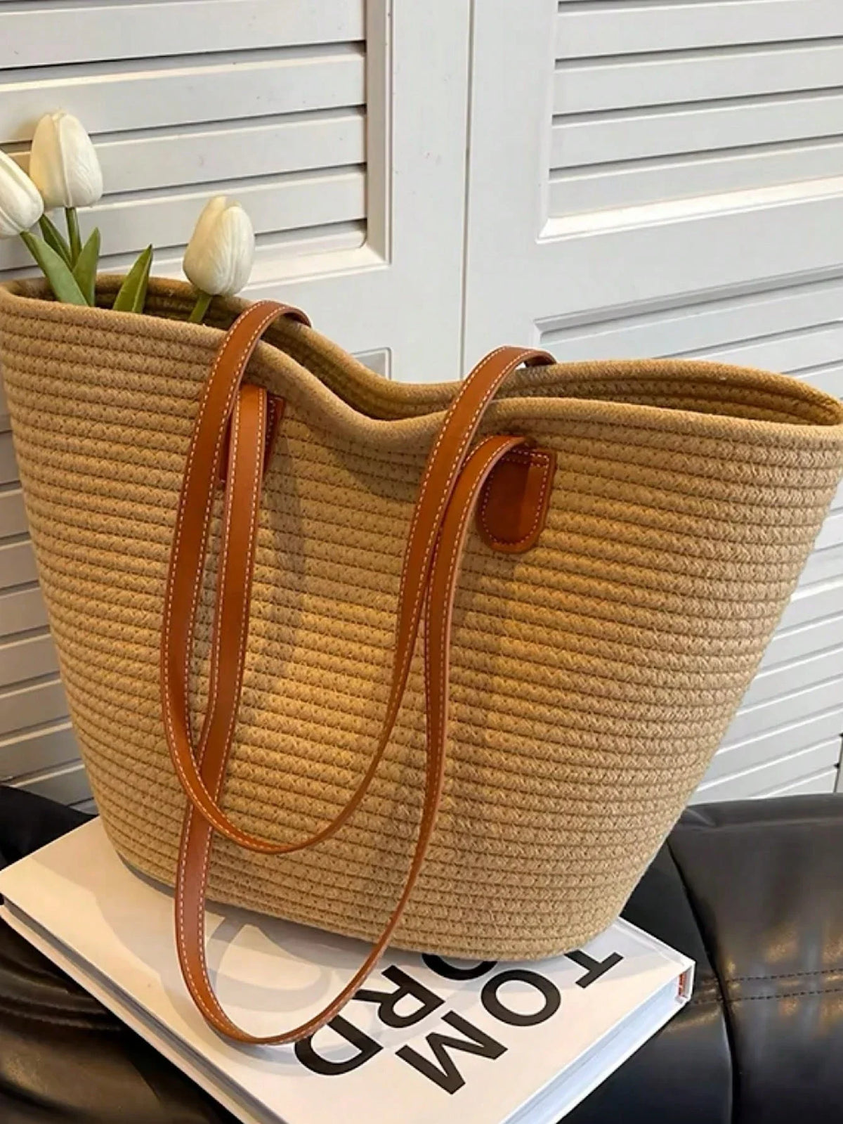 Bolsa de Praia Grande Forrada com Zíper