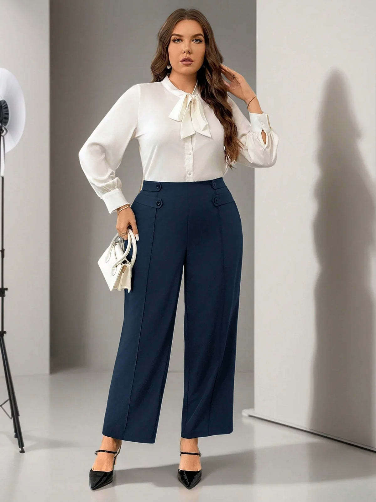 Calça Alfaiataria Feminina Plus Size Elegante
