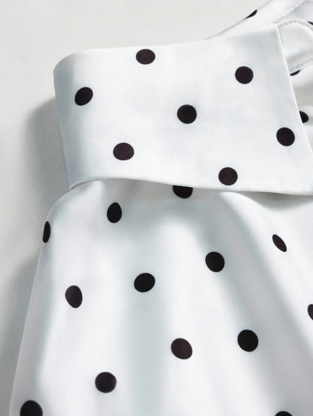Camisa Feminina Plus Size Manga Longa Petit Poá