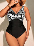 Maiô Plus Size Franzido Disfarça Barriga