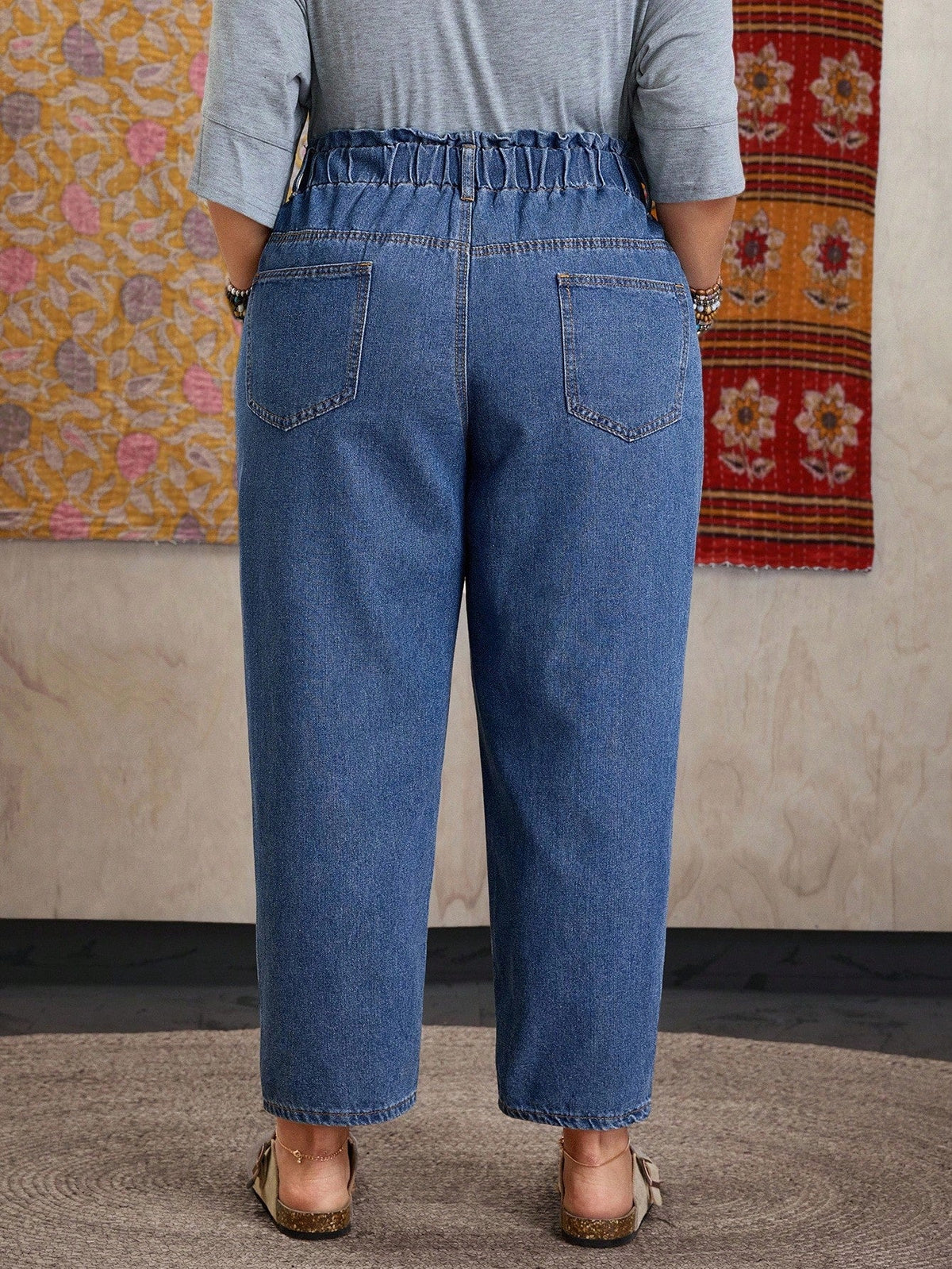 Calça Mom Jeans Feminina Plus Size