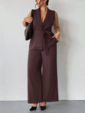 Conjunto Plus Size Alfaiataria Colete e Calça Pantalona