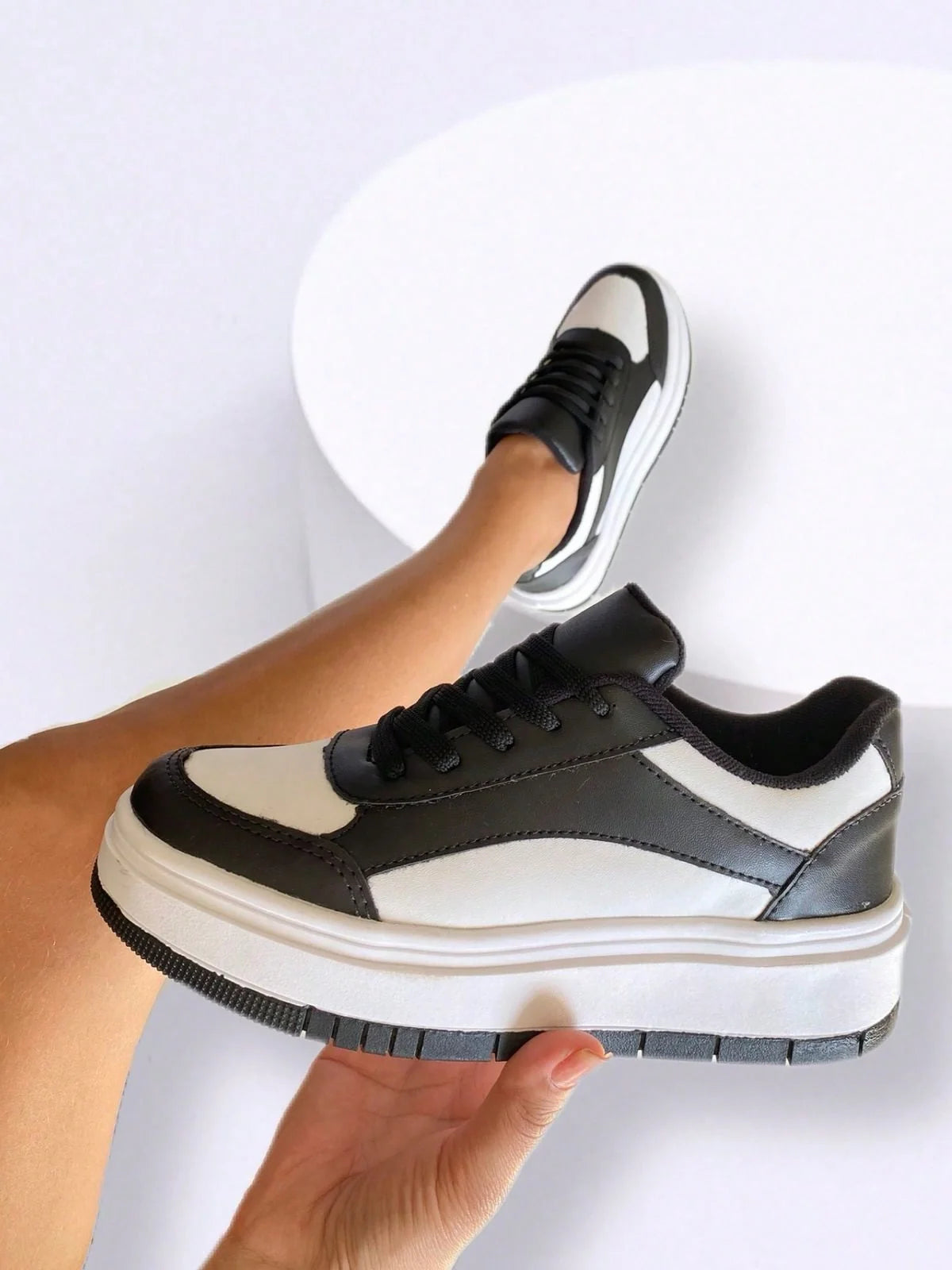 Tênis Casual Feminino Sola Alta Flatform Dia a Dia