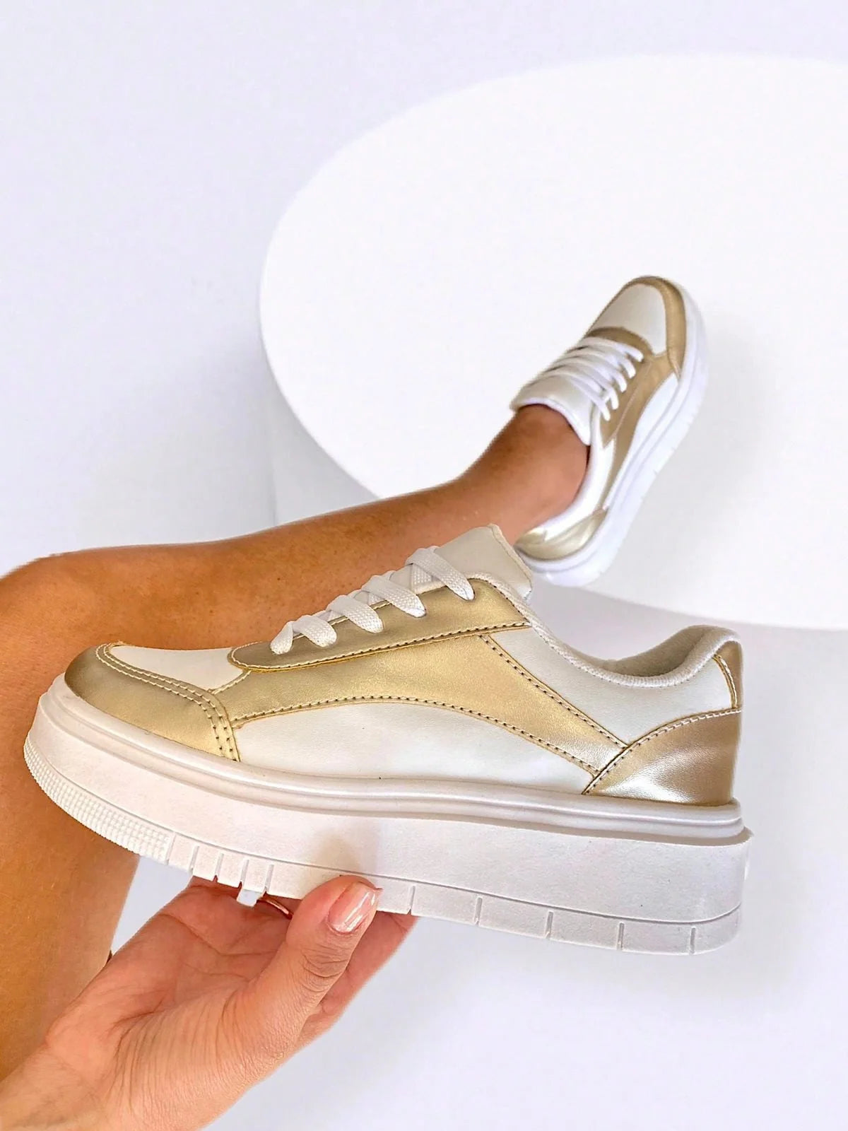 Tênis Casual Feminino Sola Alta Flatform Dia a Dia