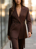 Blazer Feminino Forrado Alongado com Cinto