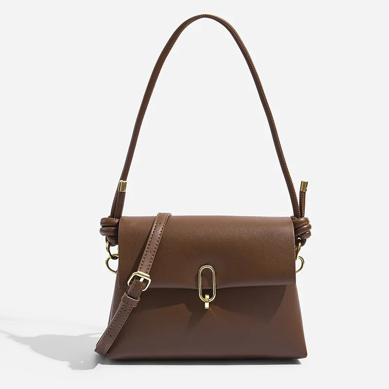 Bolsa Feminina Média Transversal Couro Elegante