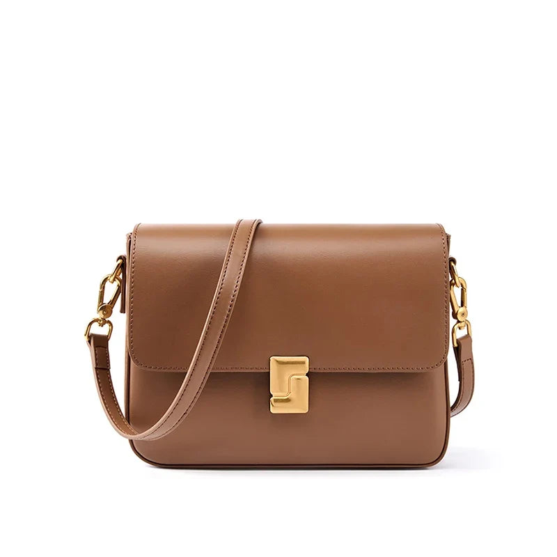 Bolsa Feminina em Couro Legítimo Pequena Transversal Elegante