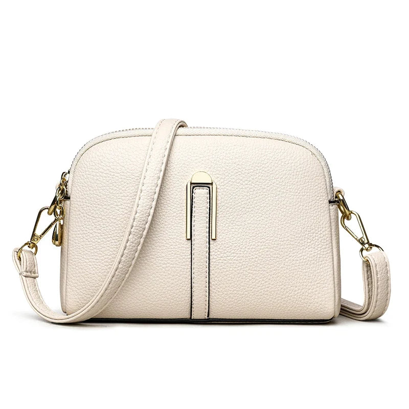 Bolsa Feminina Pequena Transversal com Zíper Duplo