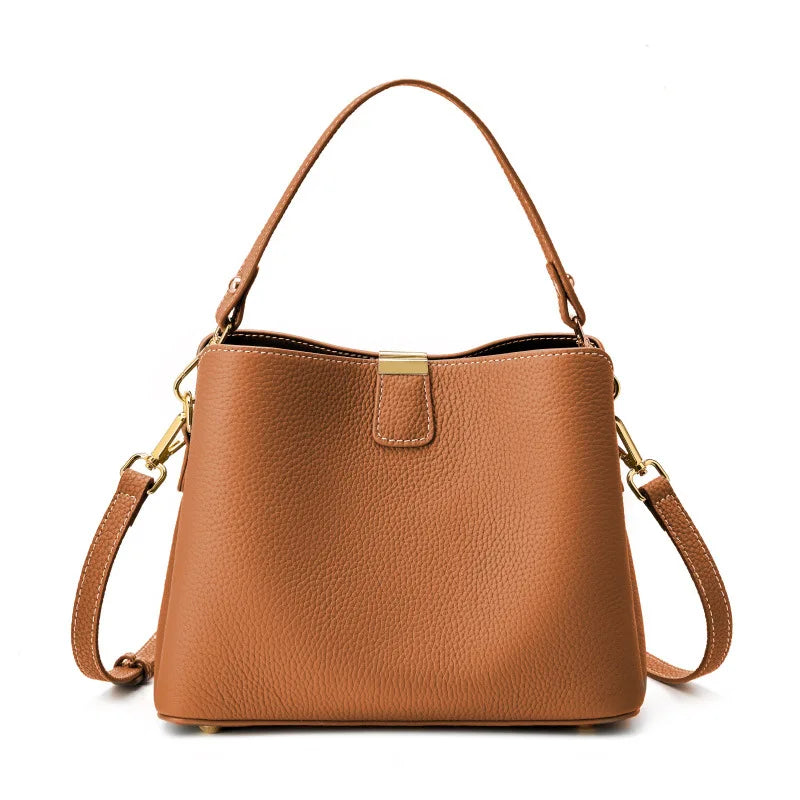 Bolsa Feminina de Couro Legítimo Média de Ombro e Transversal