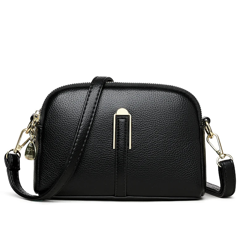 Bolsa Feminina Pequena Transversal com Zíper Duplo