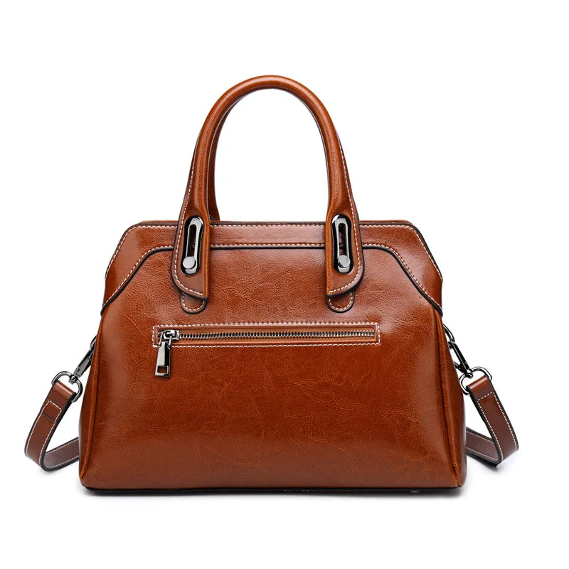 Bolsa Grande Feminina de Couro Legítimo Duas Alças