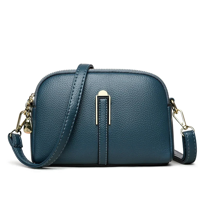 Bolsa Feminina Pequena Transversal com Zíper Duplo