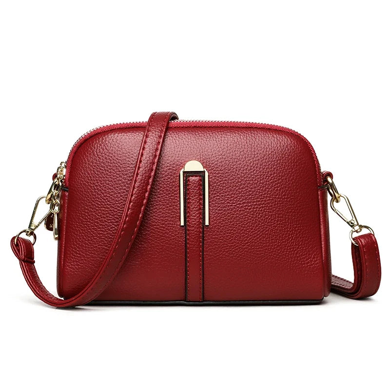 Bolsa Feminina Pequena Transversal com Zíper Duplo