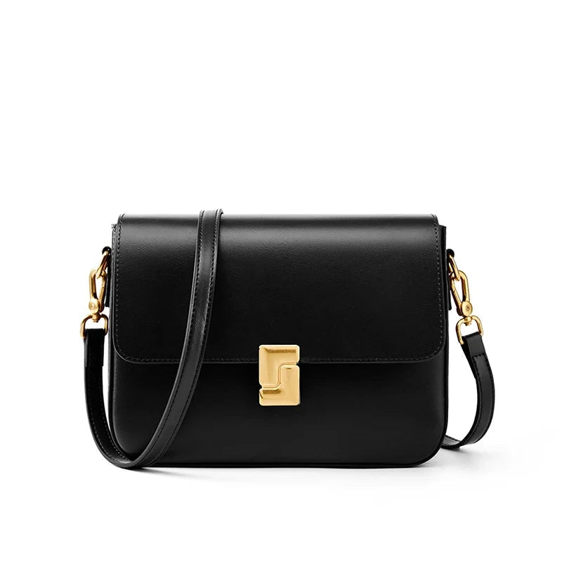 Bolsa Feminina em Couro Legítimo Pequena Transversal Elegante