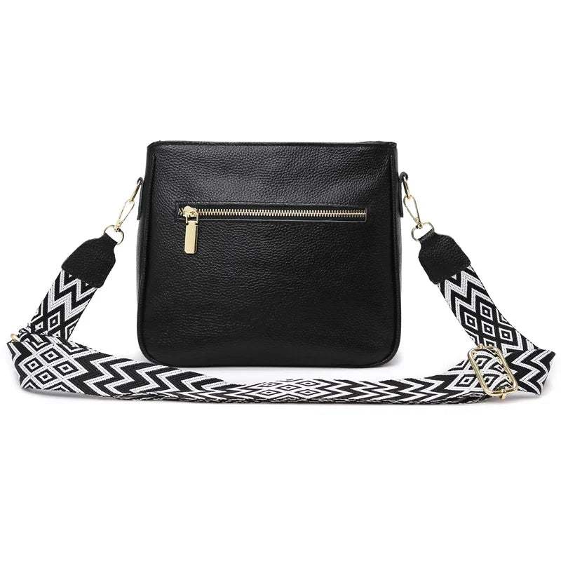 Bolsa Média Tiracolo Feminina de Couro Legítimo Alça Confortável