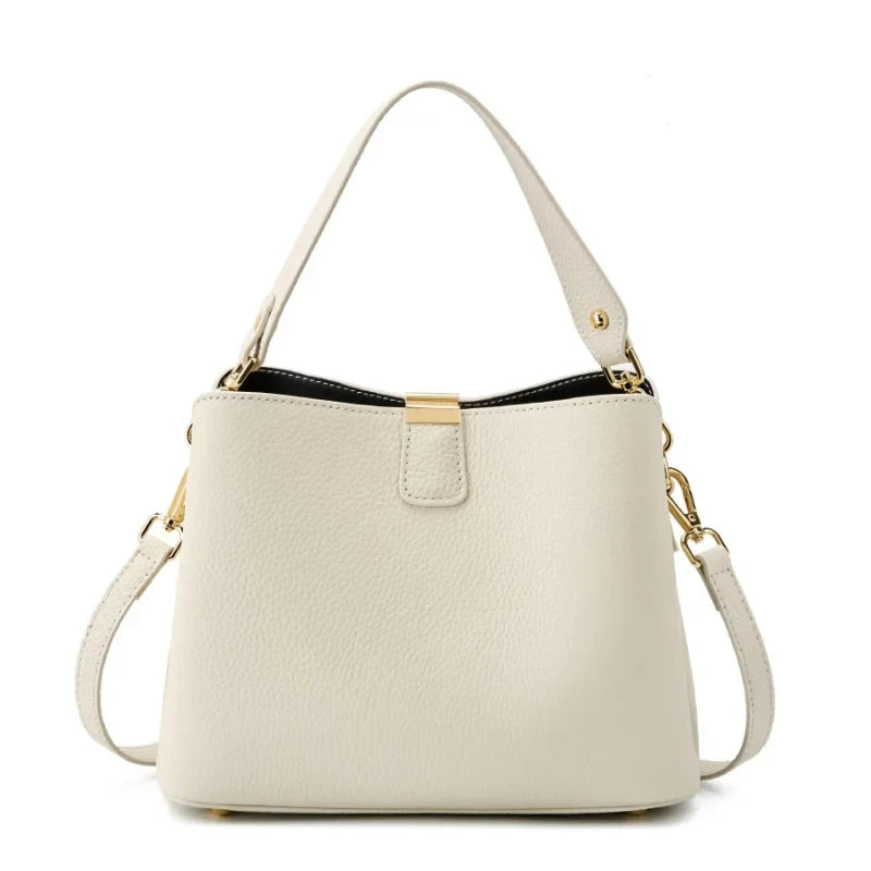 Bolsa Feminina de Couro Legítimo Média de Ombro e Transversal