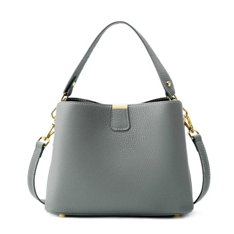 Bolsa Feminina de Couro Legítimo Média de Ombro e Transversal